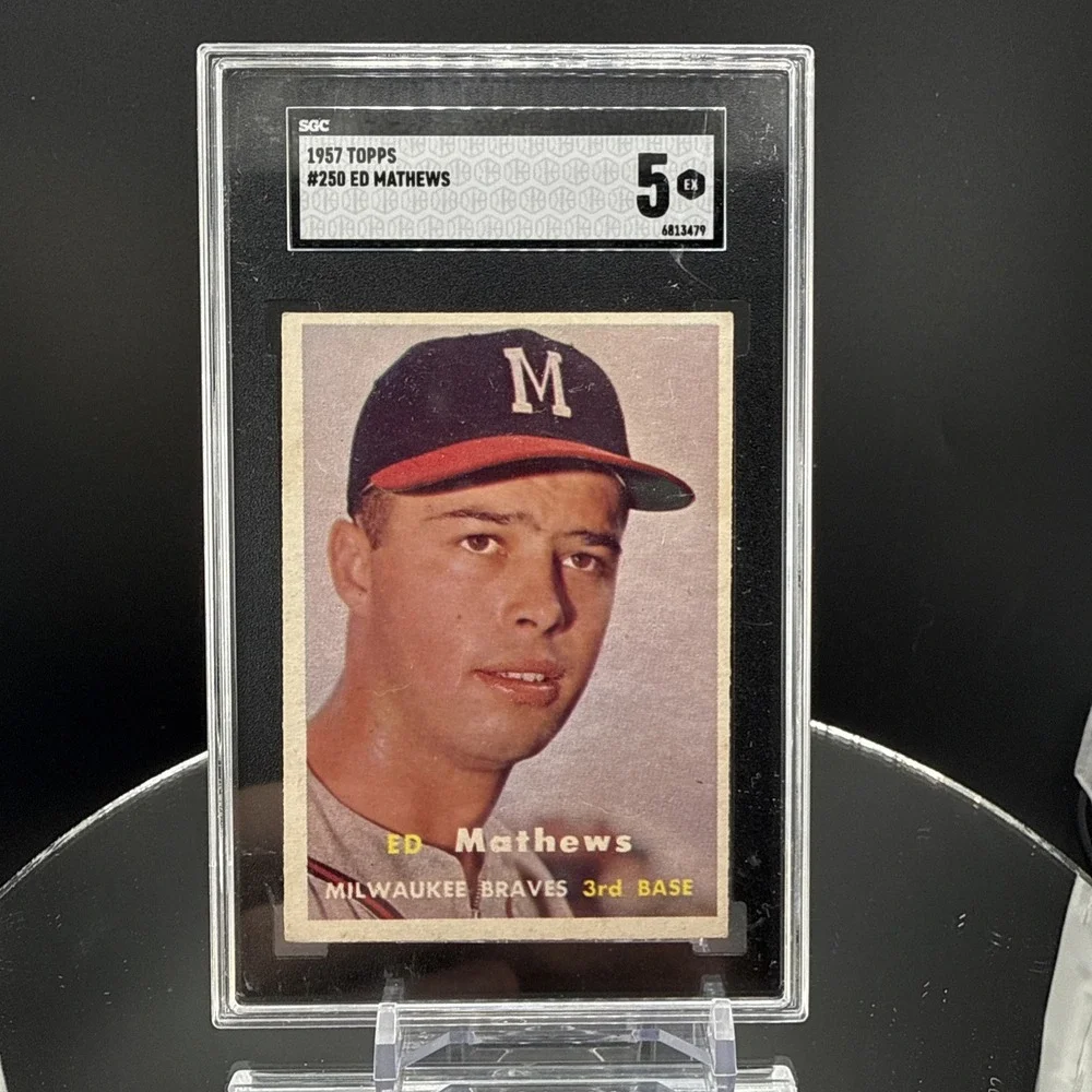 1957 Topps #250 Ed Mathews Milwaukee Braves HOF SGC 5 EX
